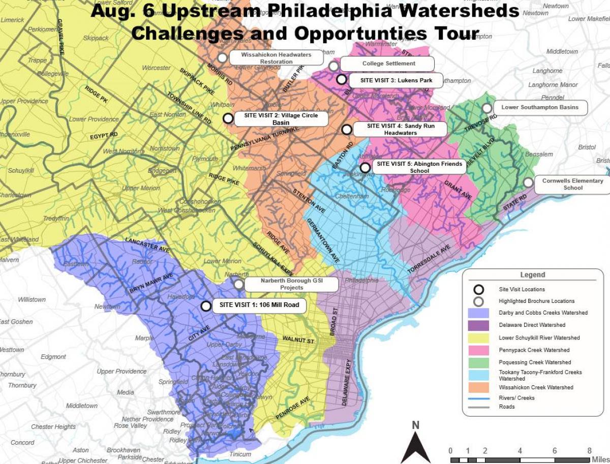 kort over Philadelphia forstæder