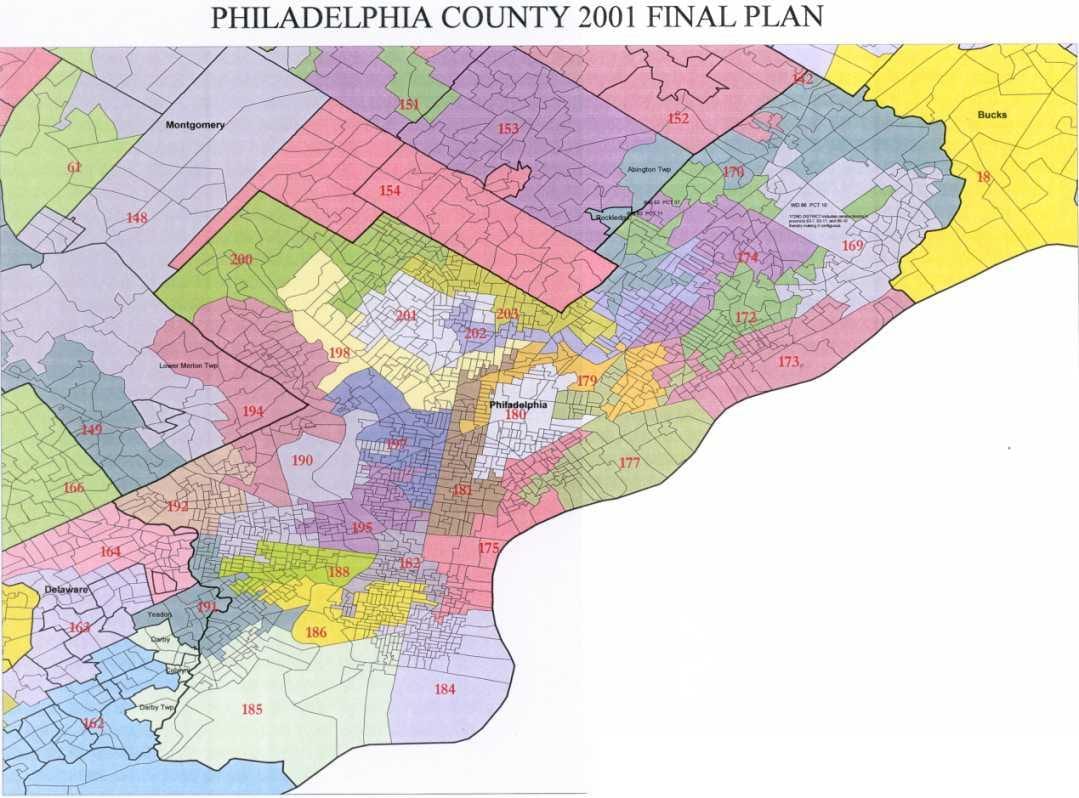 Philadelphia råd kvarter kort