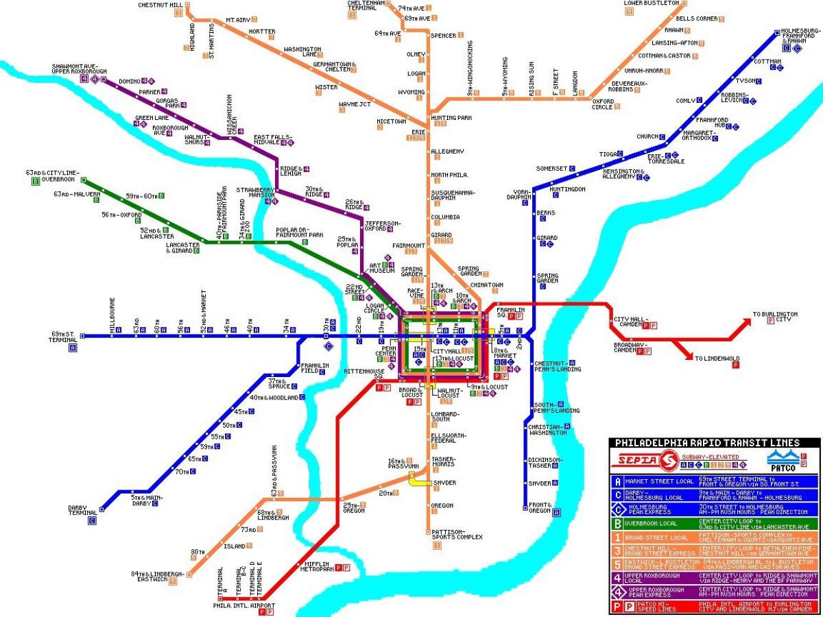 Philadelphia masse transit system map