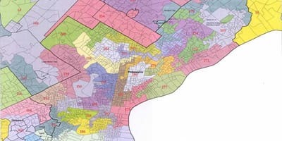 Philadelphia råd kvarter kort
