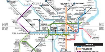 Metro kort Philadelphia